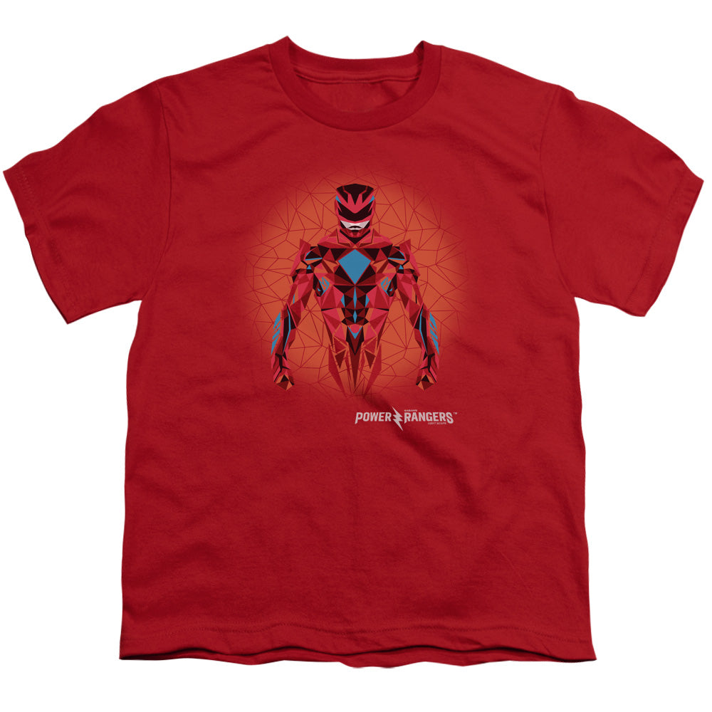 Power Rangers Red Power Ranger Graphic Kids Youth T Shirt Red Officially Licensed