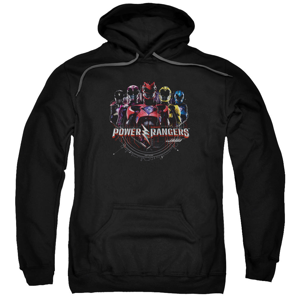 Power Rangers Ranger Circuitry Mens Hoodie Black Officially Licensed
