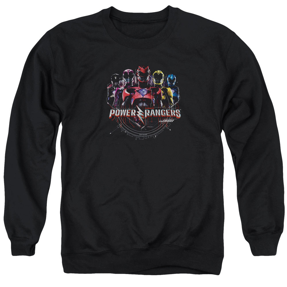 Power Rangers Ranger Circuitry Mens Crewneck Sweatshirt Black Officially Licensed