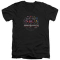Power Rangers Ranger Circuitry Mens Slim Fit V-Neck T Shirt Black Officially Licensed