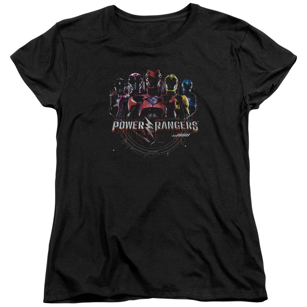 Power Rangers Ranger Circuitry Womens T Shirt Black Officially Licensed