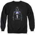 Power Rangers Black Ranger Mens Crewneck Sweatshirt Black Officially Licensed