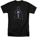 Power Rangers Black Ranger Mens Tall T Shirt Black Officially Licensed