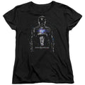 Power Rangers Black Ranger Womens T Shirt Black Officially Licensed