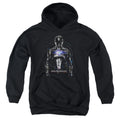 Power Rangers Black Ranger Kids Youth Hoodie Black Officially Licensed