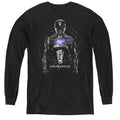 Power Rangers Black Ranger Long Sleeve Kids Youth T Shirt Black Officially Licensed