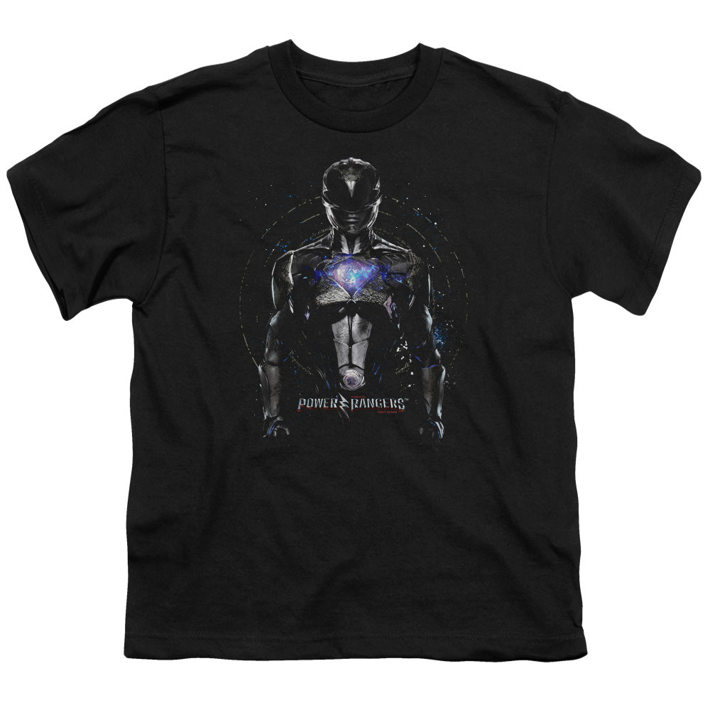 Power Rangers Black Ranger Kids Youth T Shirt Black Officially Licensed