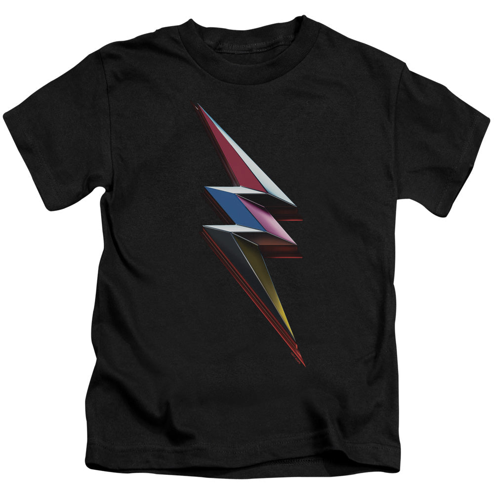 Power Rangers Movie Bolt Juvenile Kids Youth T Shirt Black Officially Licensed