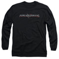 Power Rangers Movie Logo Mens Long Sleeve Shirt Black Officially Licensed