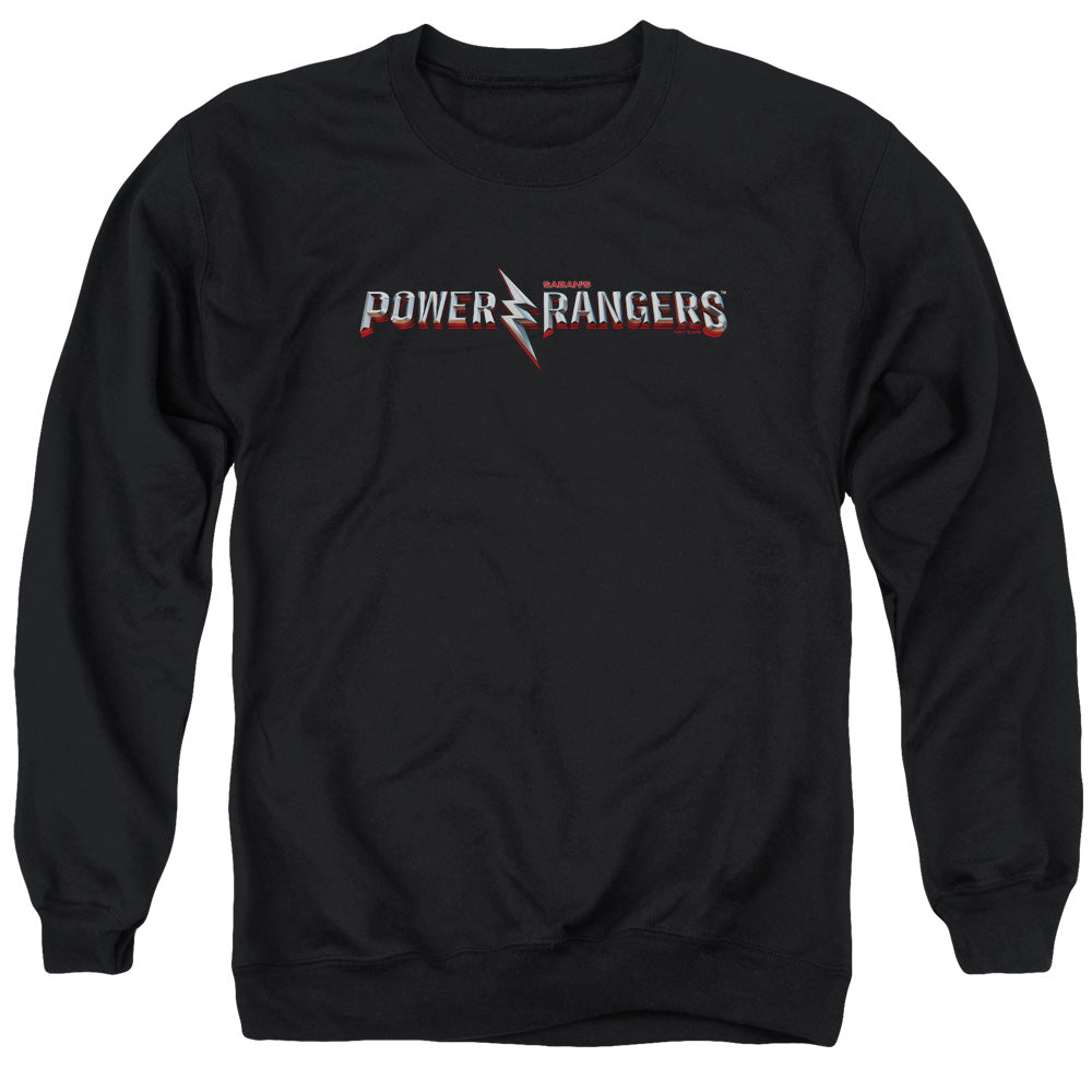 Power Rangers Movie Logo Mens Crewneck Sweatshirt Black Officially Licensed