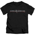Power Rangers Movie Logo Juvenile Kids Youth T Shirt Black Officially Licensed