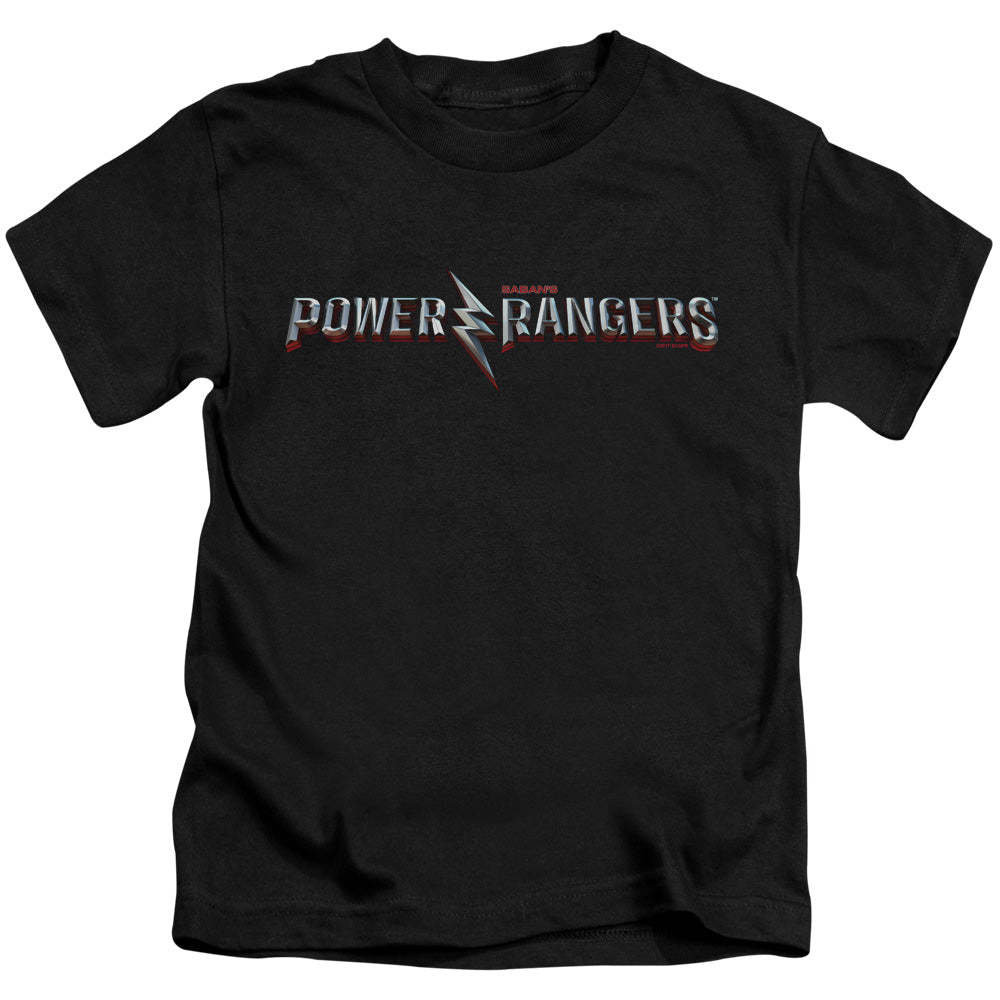 Power Rangers Movie Logo Juvenile Kids Youth T Shirt Black Officially Licensed