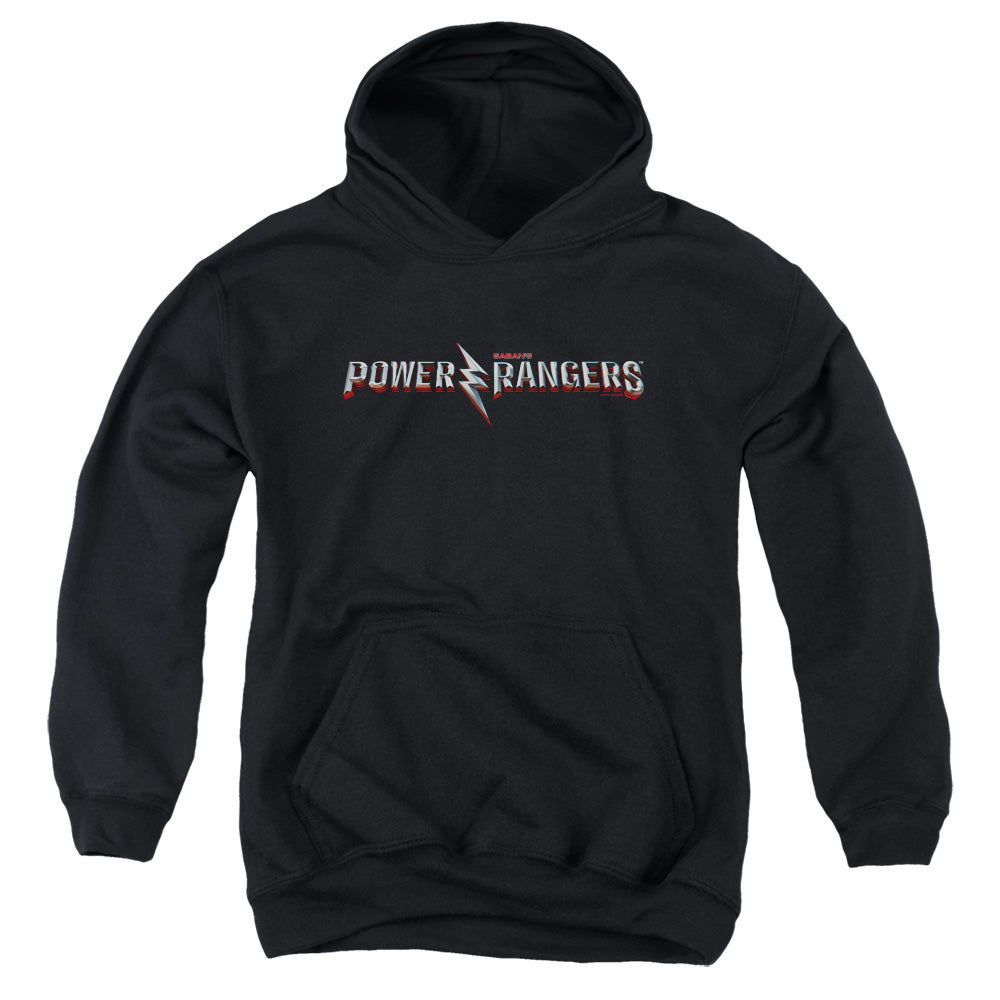 Power Rangers Movie Logo Kids Youth Hoodie Black Officially Licensed