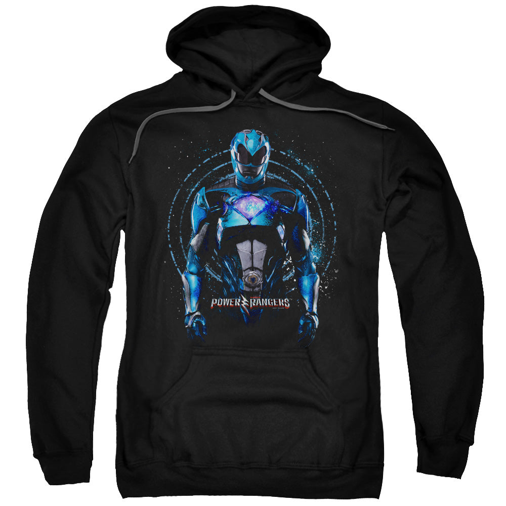 Power Rangers Blue Ranger Mens Hoodie Black Officially Licensed