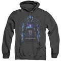 Power Rangers Blue Ranger Heather Mens Hoodie Black Officially Licensed