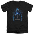 Power Rangers Blue Ranger Mens Slim Fit V-Neck T Shirt Black Officially Licensed