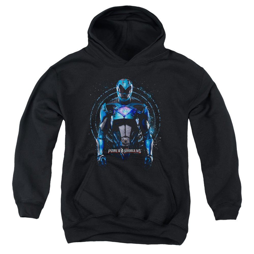 Power Rangers Blue Ranger Kids Youth Hoodie Black Officially Licensed