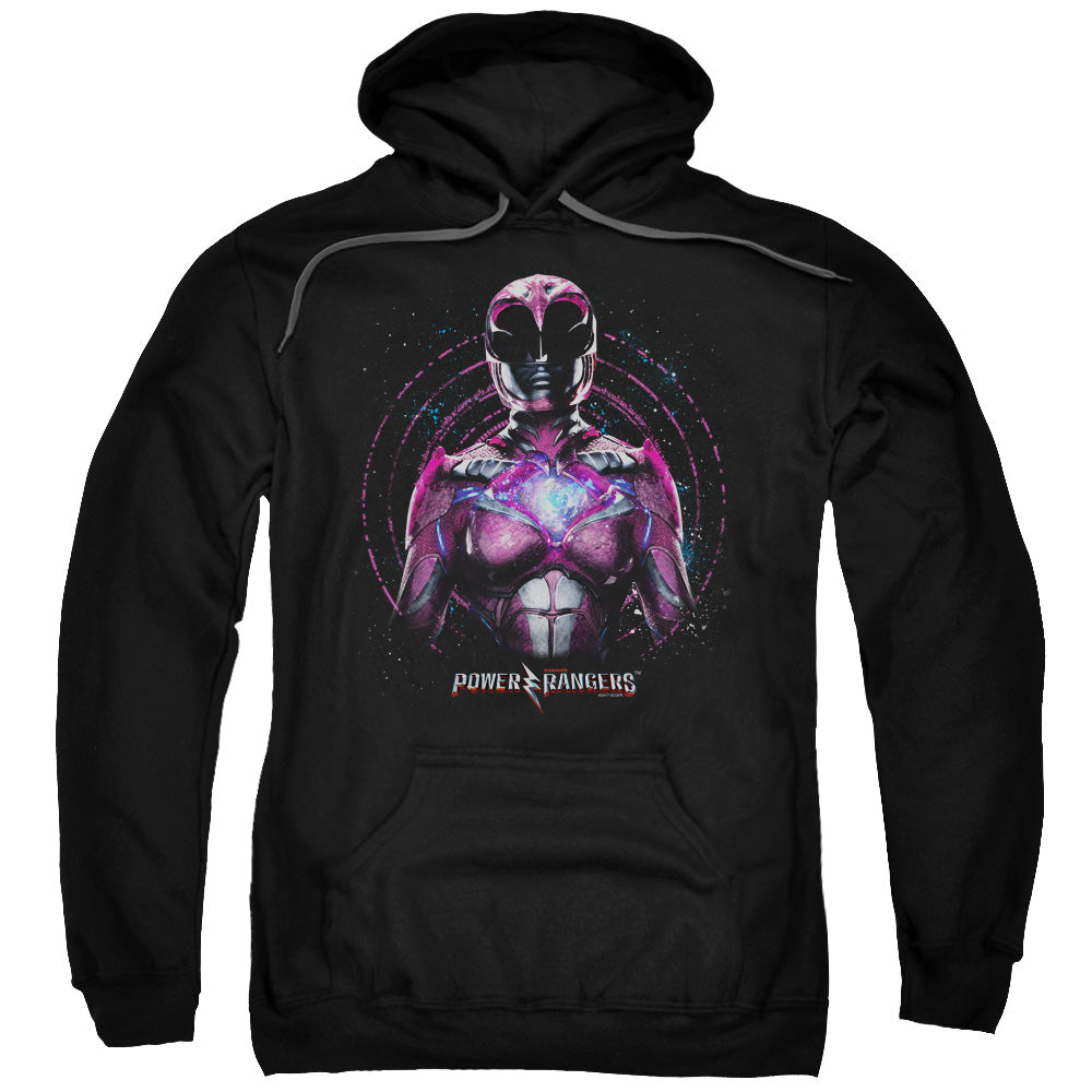 Power Rangers Pink Ranger Mens Hoodie Black Officially Licensed