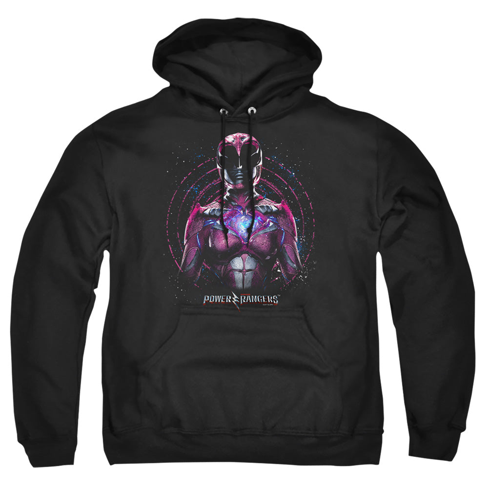 Power Rangers Pink Ranger Mens Hoodie Black Officially Licensed