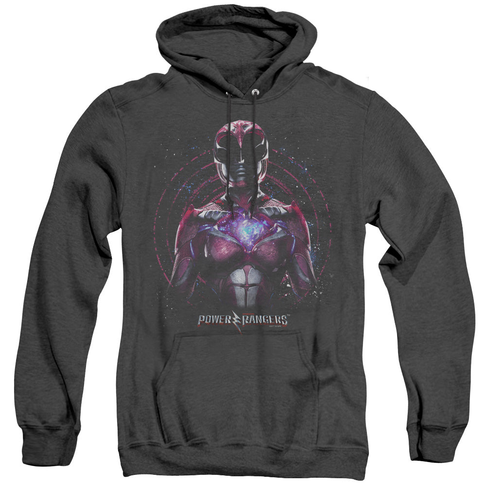 Power Rangers Pink Ranger Heather Mens Hoodie Black Officially Licensed