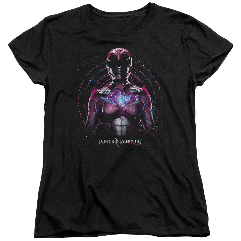 Power Rangers Pink Ranger Womens T Shirt Black Officially Licensed