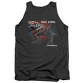 Power Rangers Red Zord Mens Tank Top Shirt Charcoal Officially Licensed