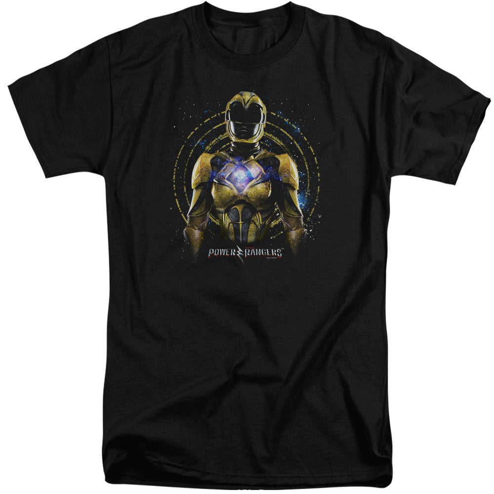 Power Rangers Yellow Ranger Mens Tall T Shirt Black Officially Licensed