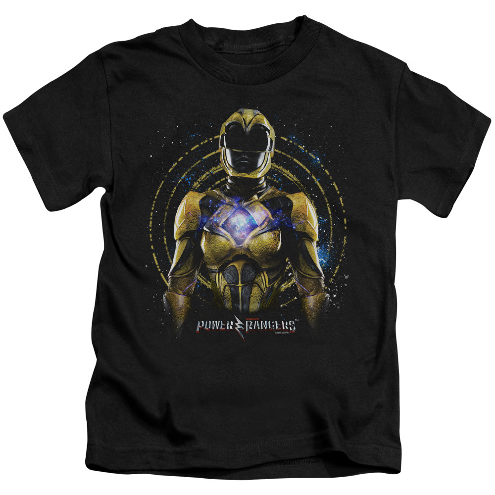 Power Rangers Yellow Ranger Juvenile Kids Youth T Shirt Black Officially Licensed