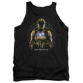 Power Rangers Yellow Ranger Mens Tank Top Shirt Black Officially Licensed