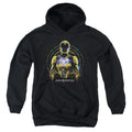 Power Rangers Yellow Ranger Kids Youth Hoodie Black Officially Licensed