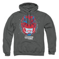 Power Rangers Its Morphin Time Mens Hoodie Charcoal Officially Licensed
