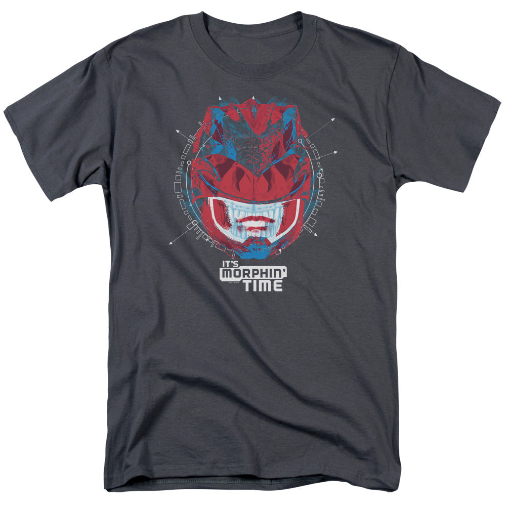 Power Rangers Its Morphin Time Mens T Shirt Charcoal Officially Licensed