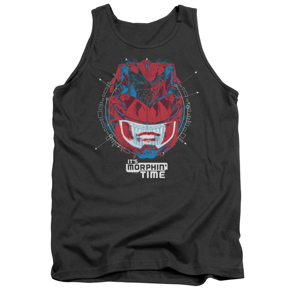 Power Rangers Its Morphin Time Mens Tank Top Shirt Charcoal Officially Licensed