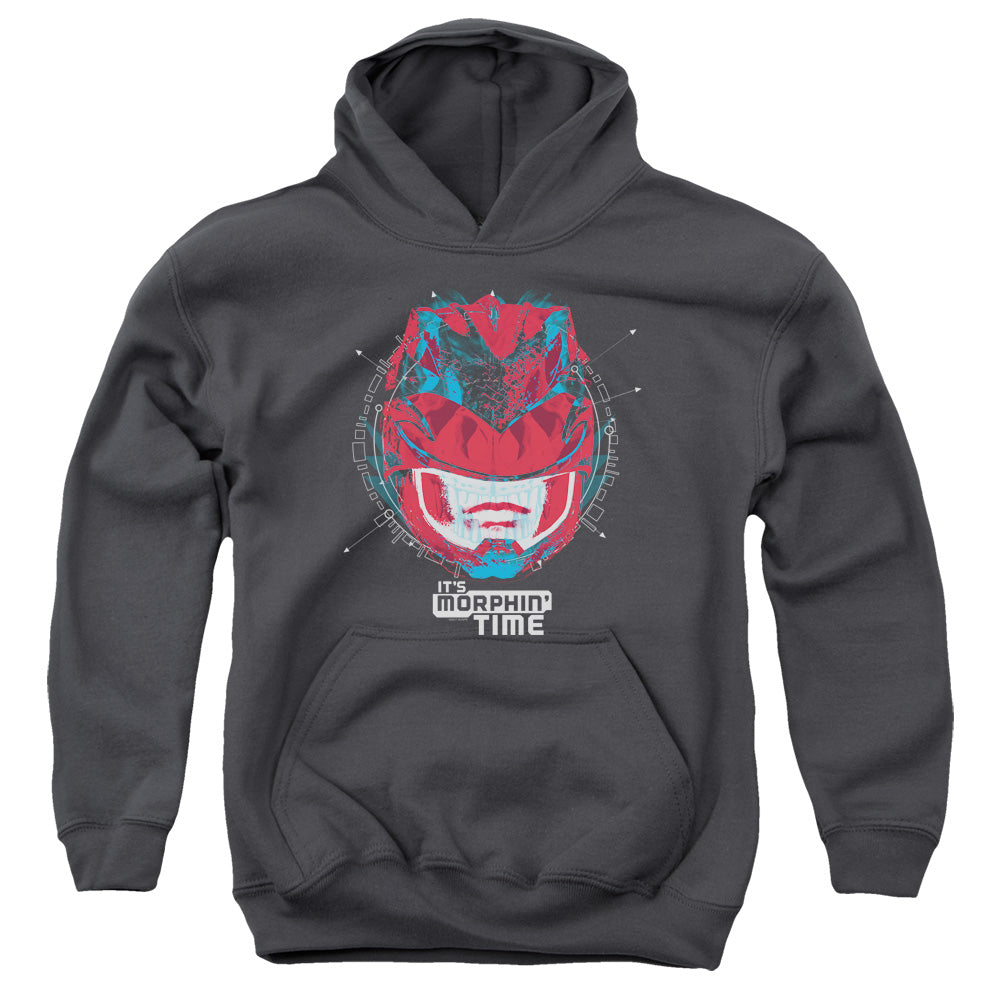 Power Rangers Its Morphin Time Kids Youth Hoodie Charcoal Officially Licensed
