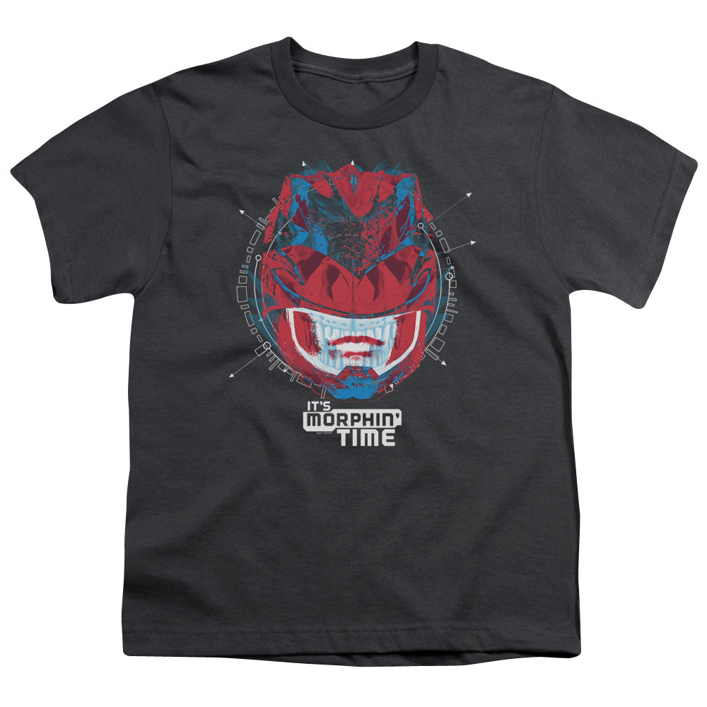 Power Rangers Its Morphin Time Kids Youth T Shirt Charcoal Officially Licensed