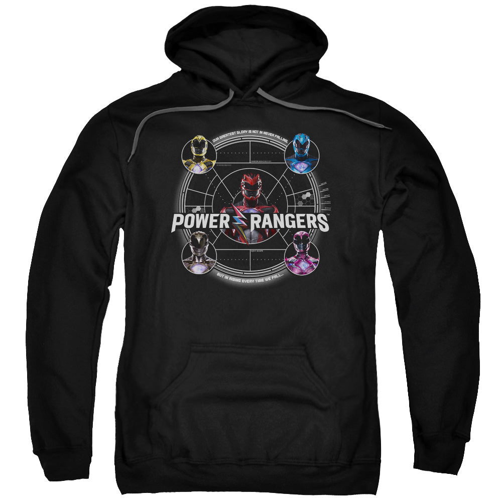 Power Rangers Greatest Glory Mens Hoodie Black Officially Licensed