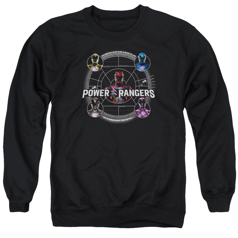 Power Rangers Greatest Glory Mens Crewneck Sweatshirt Black Officially Licensed