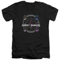 Power Rangers Greatest Glory Mens Slim Fit V-Neck T Shirt Black Officially Licensed