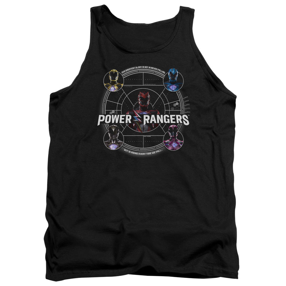 Power Rangers Greatest Glory Mens Tank Top Shirt Black Officially Licensed