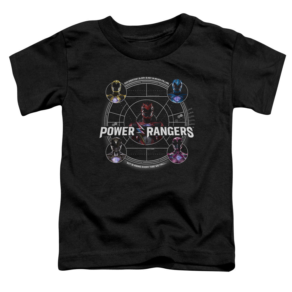 Power Rangers Greatest Glory Toddler Kids Youth T Shirt Black Officially Licensed