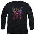 Power Rangers Team Of Rangers Mens Long Sleeve Shirt Black Officially Licensed