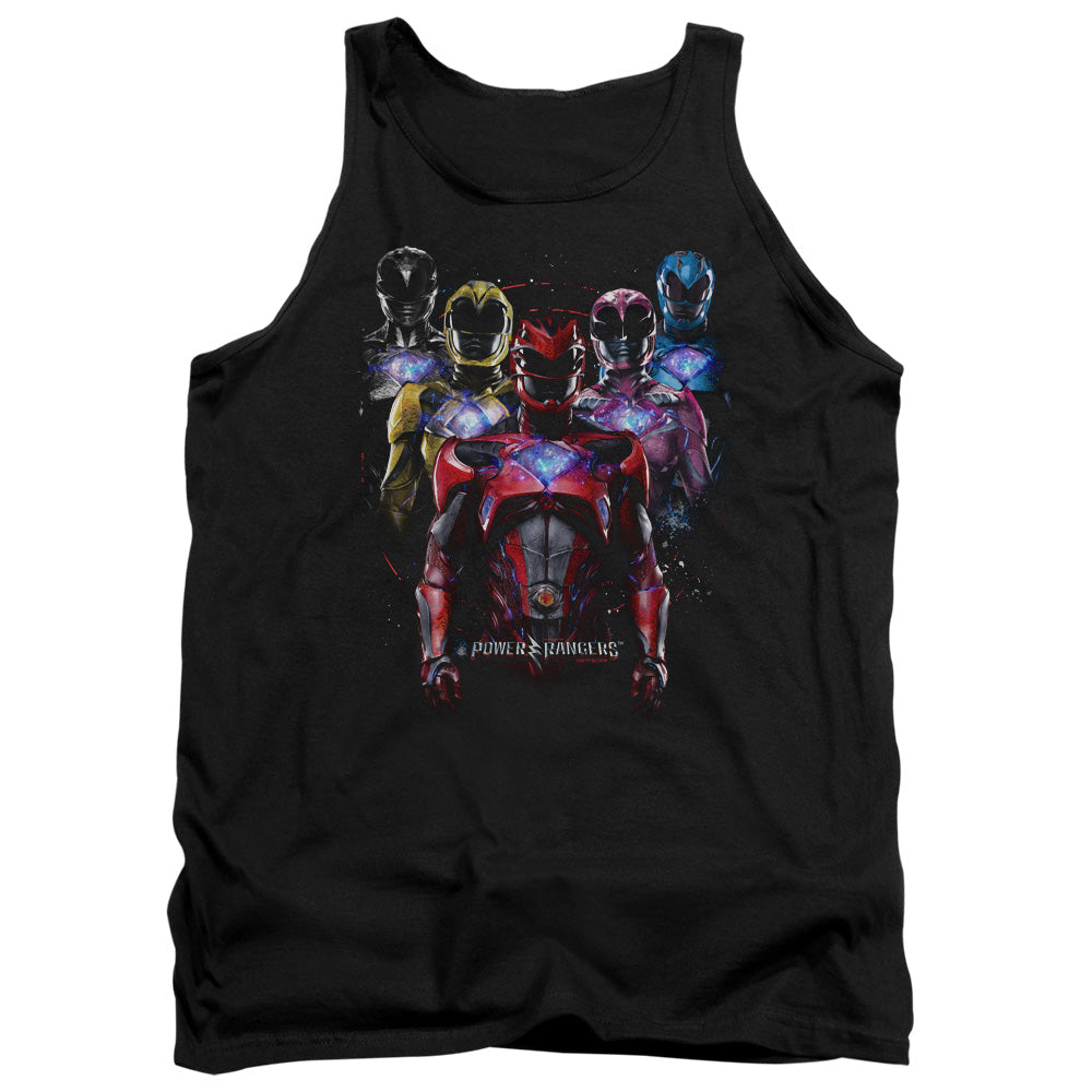Power Rangers Team Of Rangers Mens Tank Top Shirt Black Officially Licensed