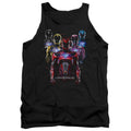 Power Rangers Team Of Rangers Mens Tank Top Shirt Black Officially Licensed