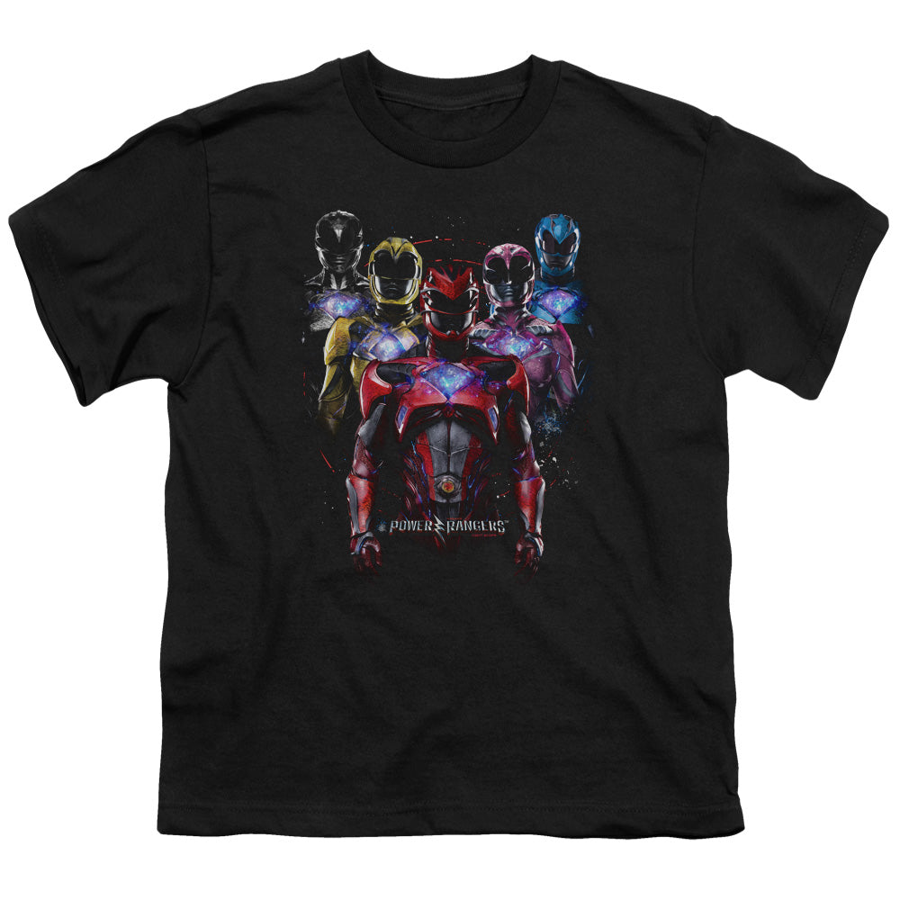 Power Rangers Team Of Rangers Kids Youth T Shirt Black Officially Licensed