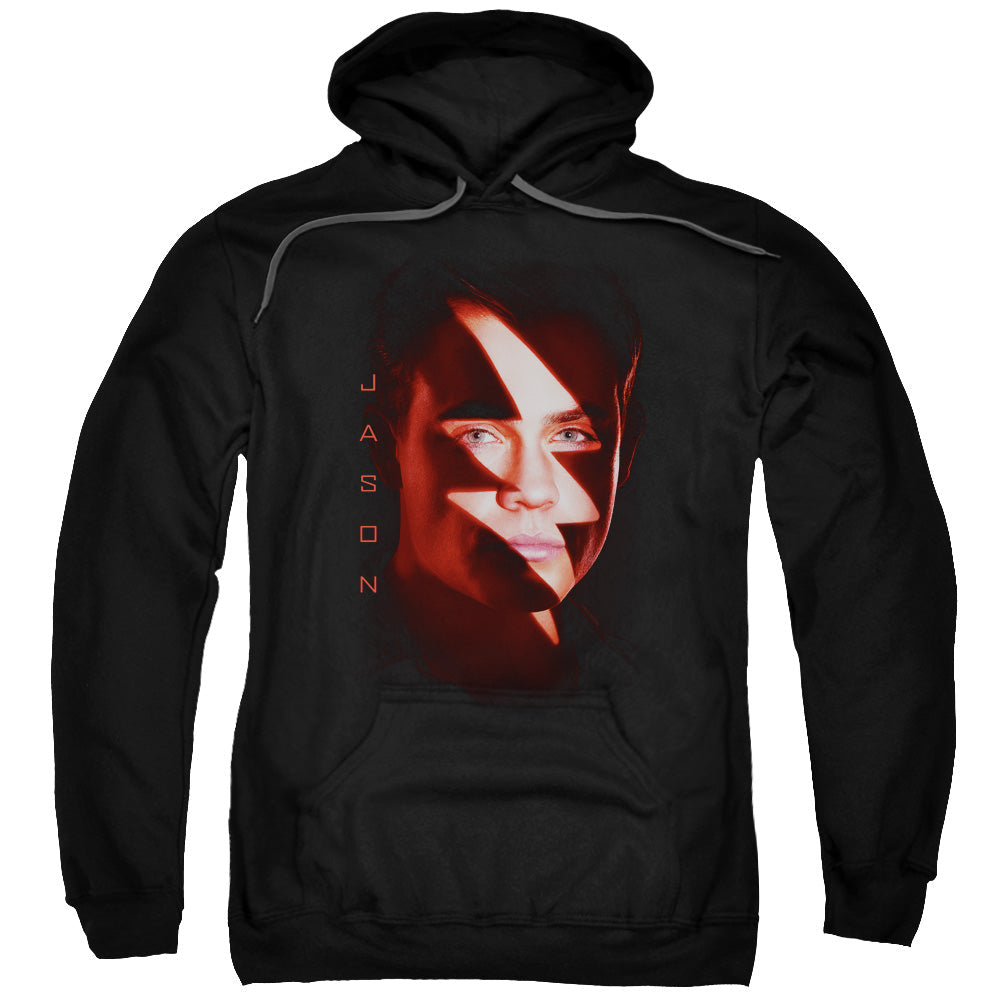 Power Rangers Jason Bolt Mens Hoodie Black Officially Licensed