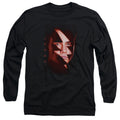 Power Rangers Jason Bolt Mens Long Sleeve Shirt Black Officially Licensed