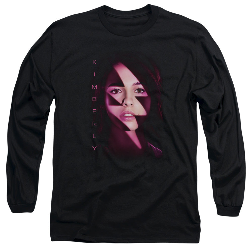 Power Rangers Kimberly Bolt Mens Long Sleeve Shirt Black Officially Licensed