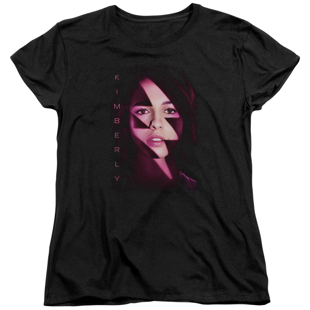 Power Rangers Kimberly Bolt Womens T Shirt Black Officially Licensed