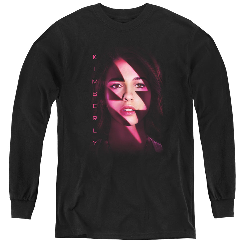 Power Rangers Kimberly Bolt Long Sleeve Kids Youth T Shirt Black Officially Licensed