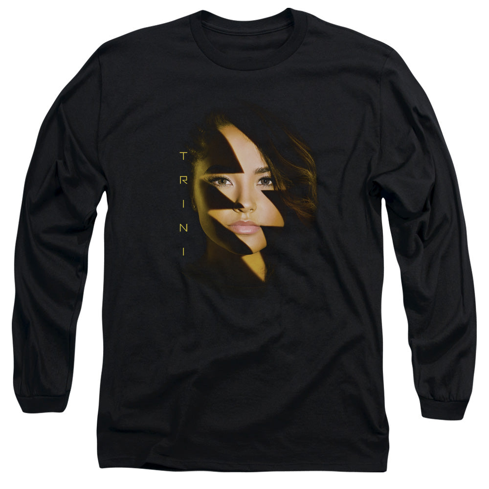 Power Rangers Trini Bolt Mens Long Sleeve Shirt Black Officially Licensed